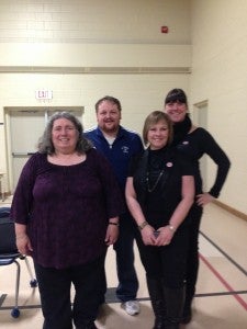 From left to right; Kathy Todd-our CUPE National Representative, Kevin French-President, Jennifer Connor- VP West, Liz James-Chief Steward