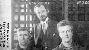 Porcupine strike leaders in the Timmins, ON jail in 1913. Henry Peters/Library and Archives Canada/PA-029974.