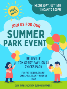 Summer Social with CUPE @ Tom Grady Pavilion